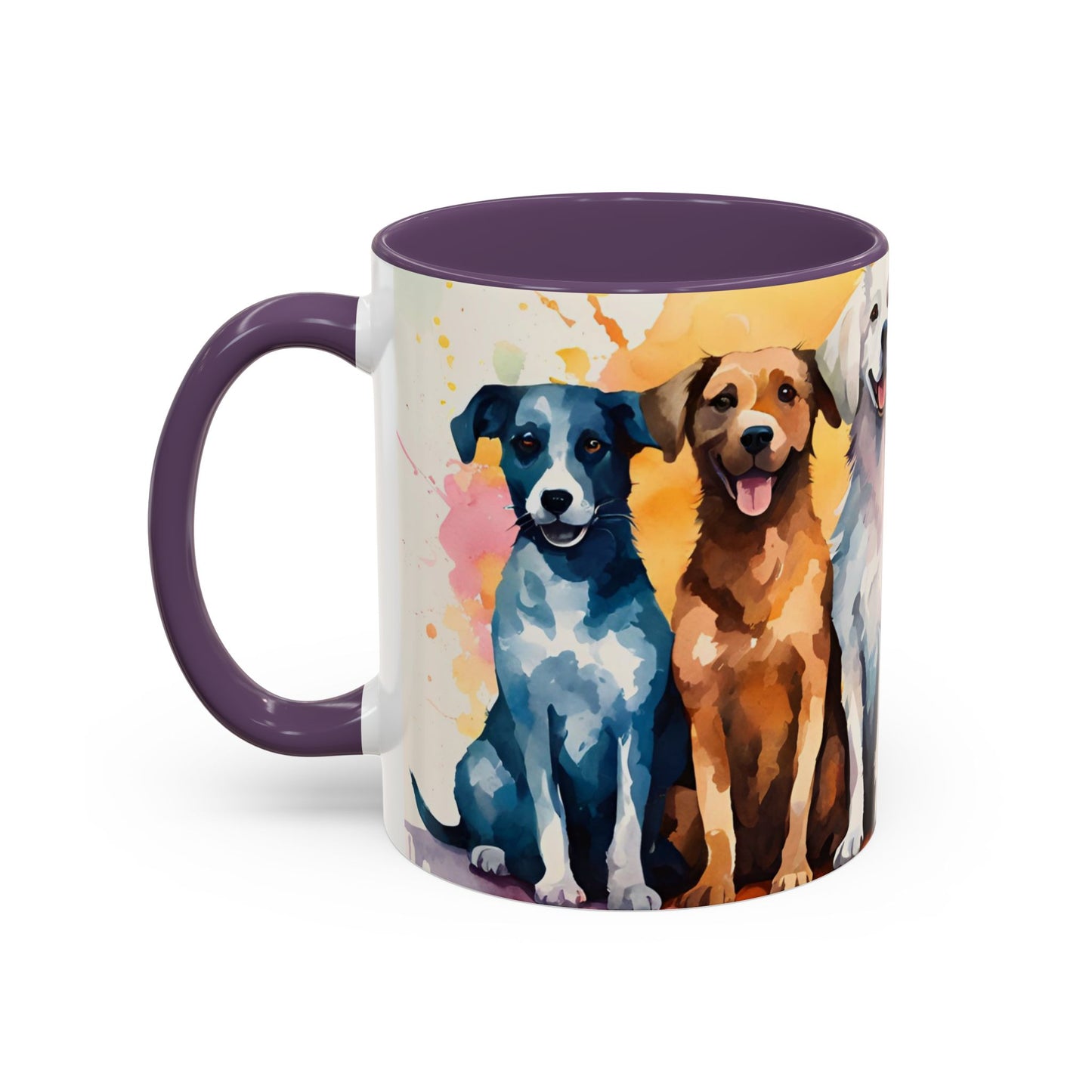 Multicoloured Doggies 07 Accent Mug 11oz