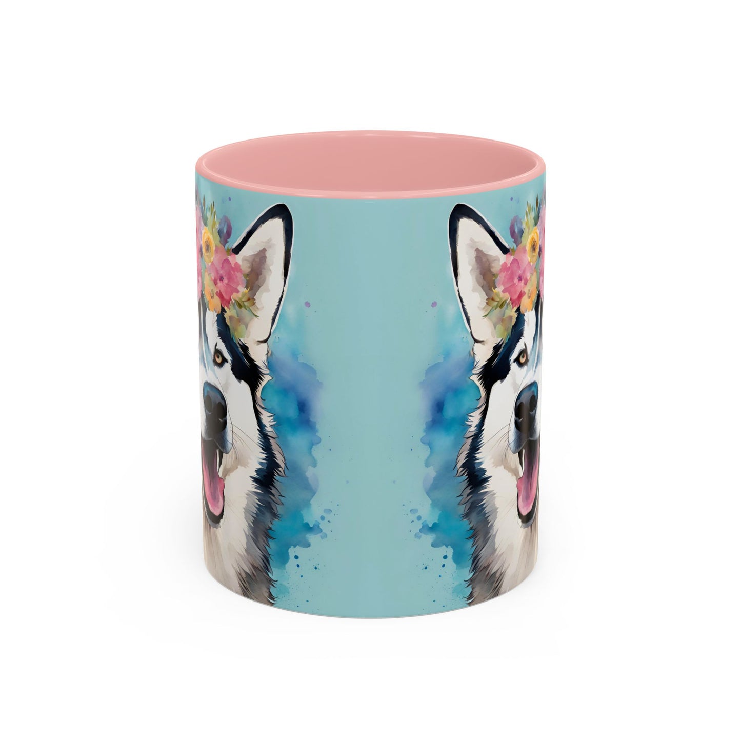 Husky 02 Accent Coffee Mug - Dog Lover Gift