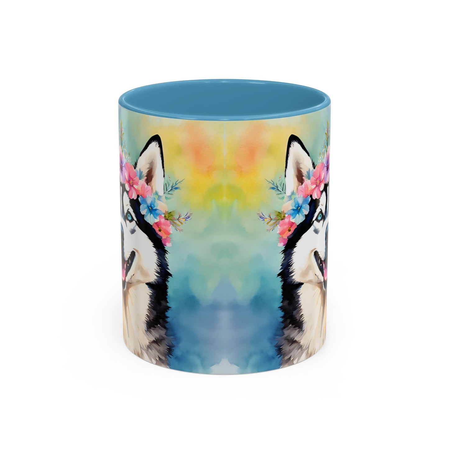 Husky 01 Accent Coffee Mug - Dog Lover Gift