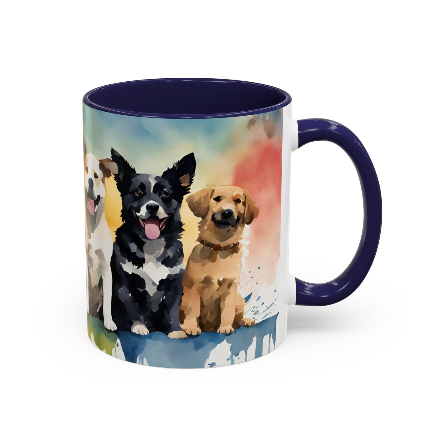 Multicoloured Doggies 02 Accent Mug 11oz