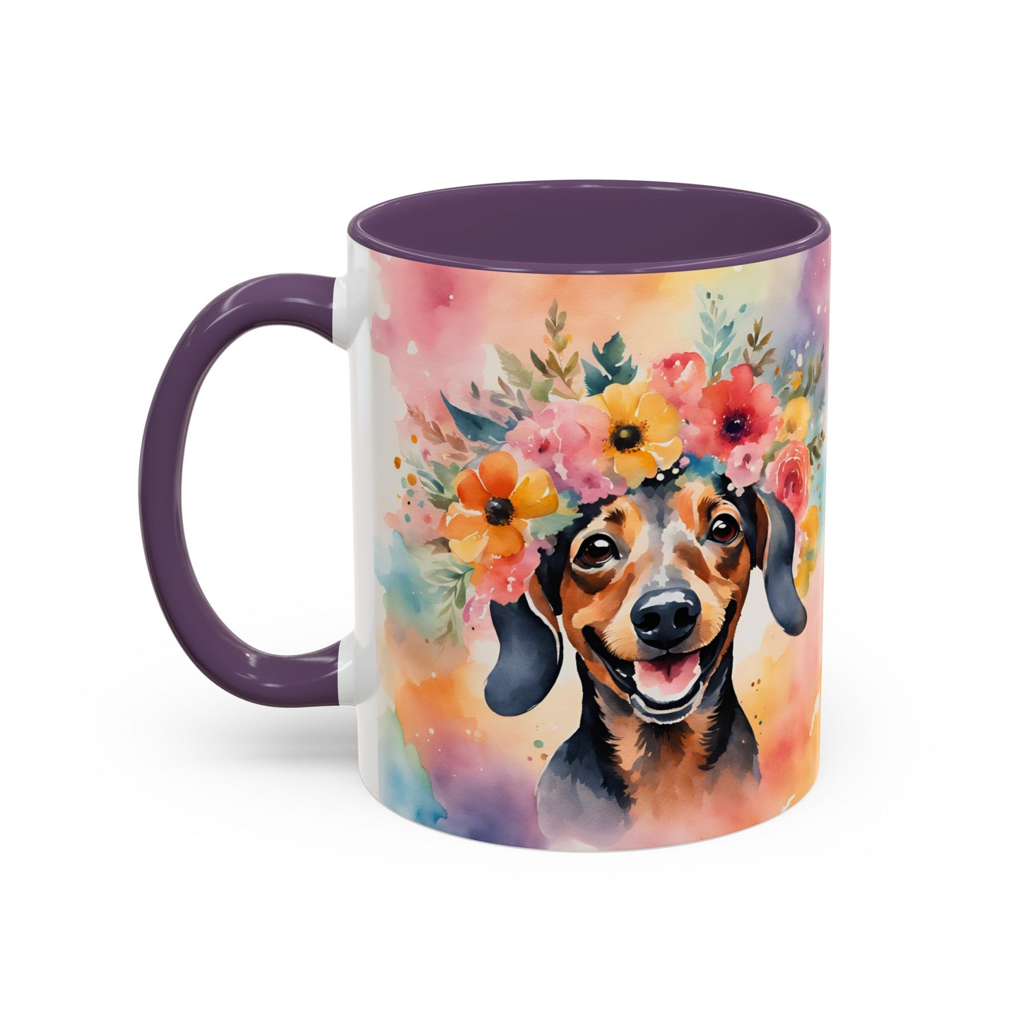 Dachshund 02 Accent Coffee Mug - Dog Lover Gift