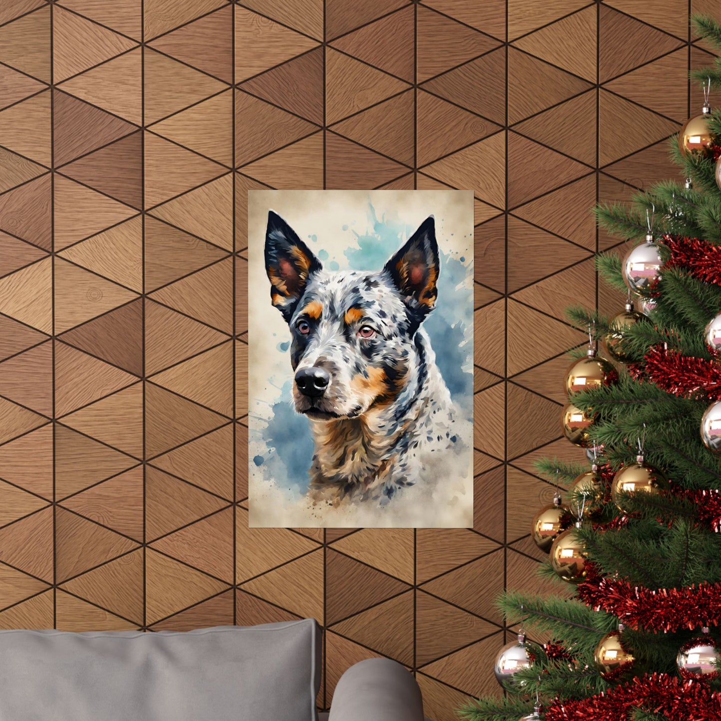 Dogs Australian Blue Heeler 01 Matte Vertical Poster