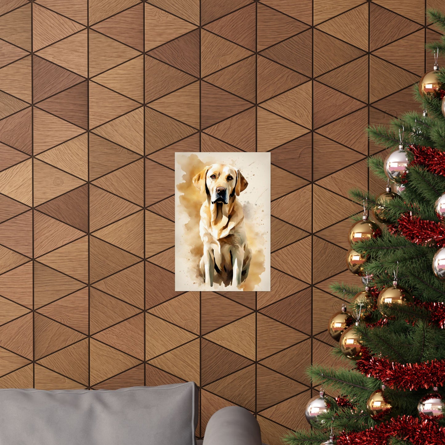 Dogs Golden Labrador 01 Matte Vertical Poster