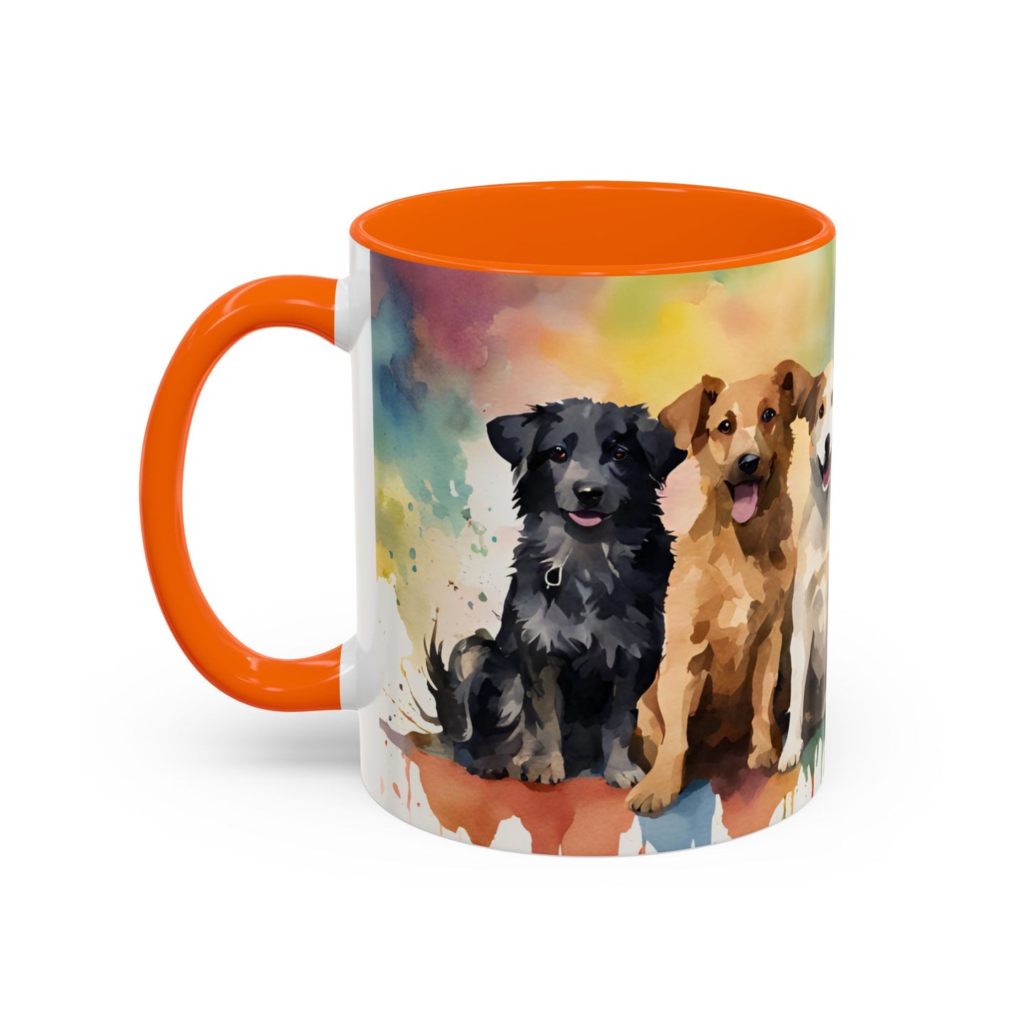 Multicoloured Doggies 02 Accent Mug 11oz