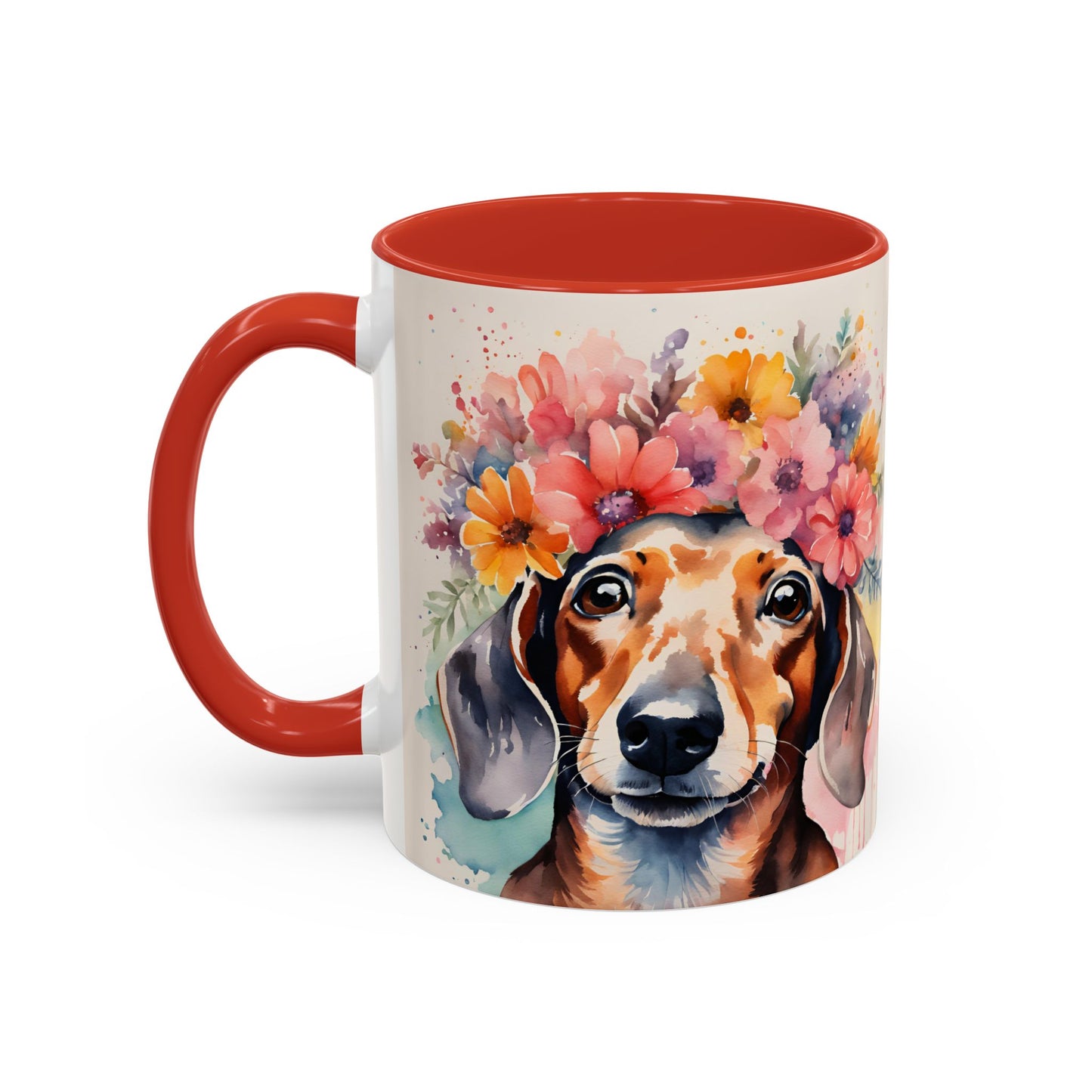 Dachshund 01 Accent Coffee Mug - Dog Lover Gift