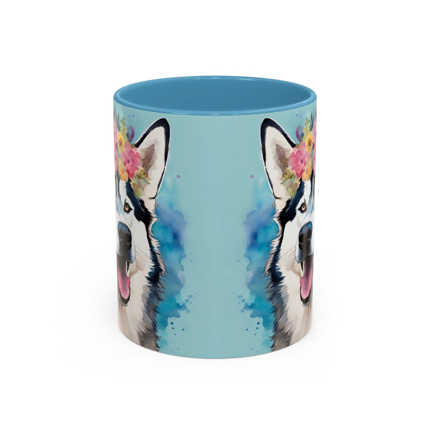 Husky 02 Accent Coffee Mug - Dog Lover Gift