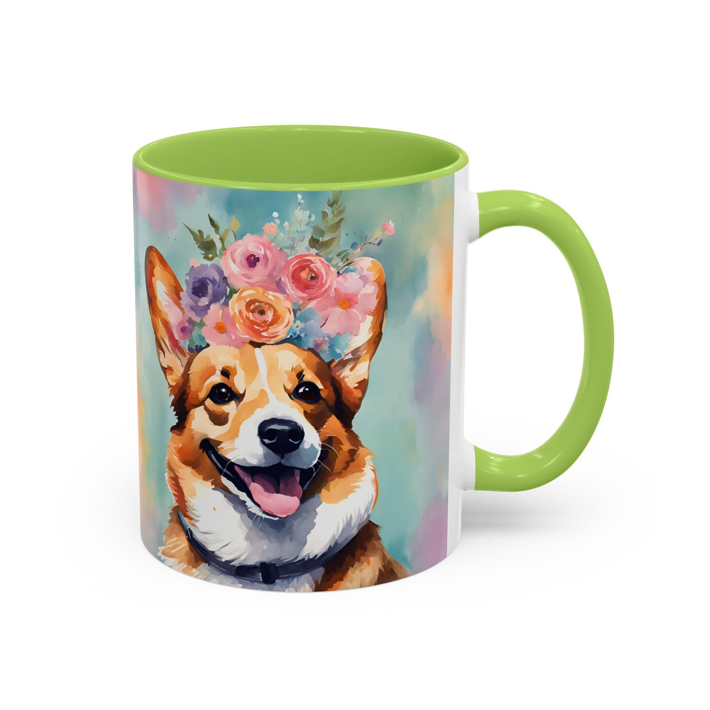 Corgi 01 Accent Coffee Mug - Dog Lover Gift