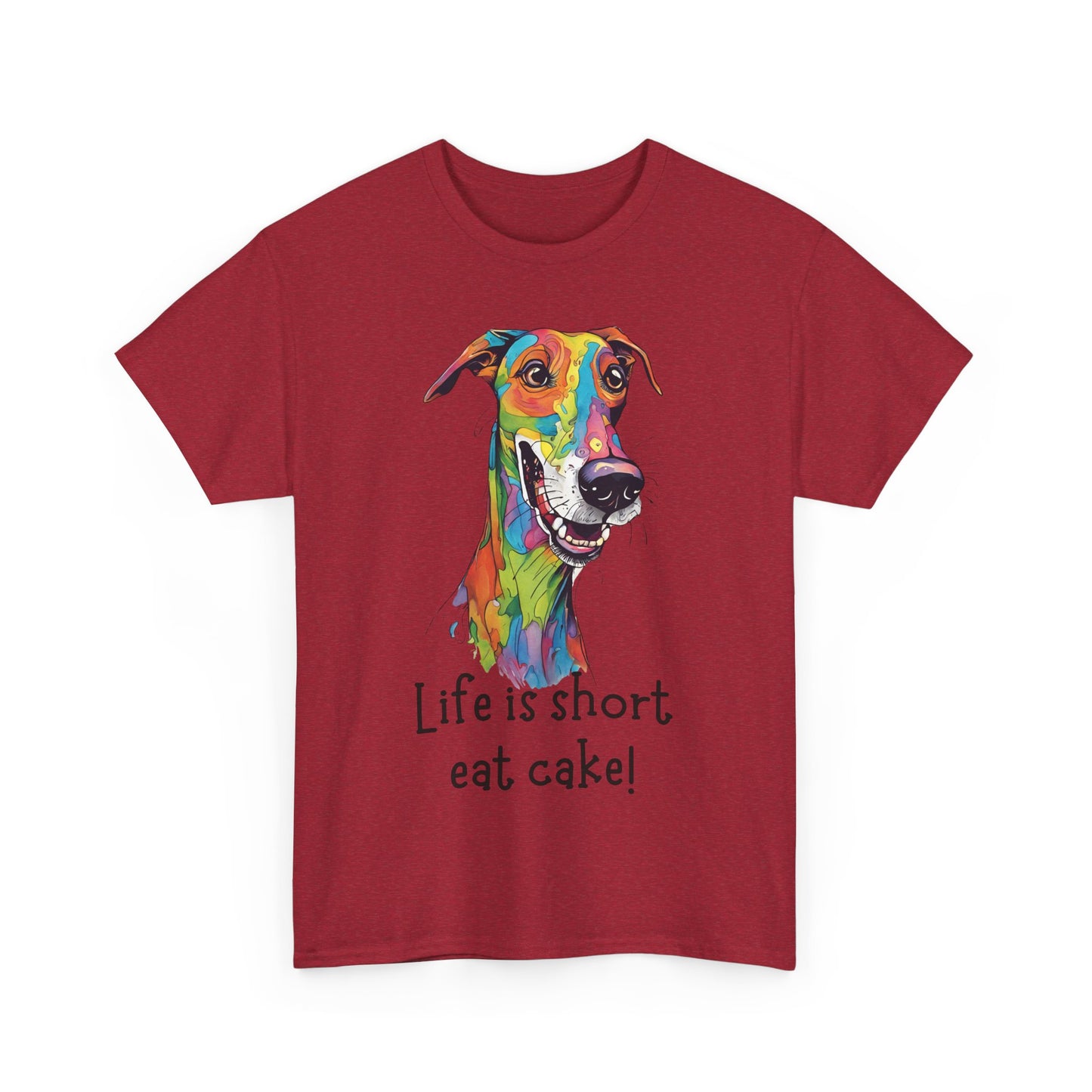 Life Is Short, Eat Cake! Unisex Heavy Cotton Tee