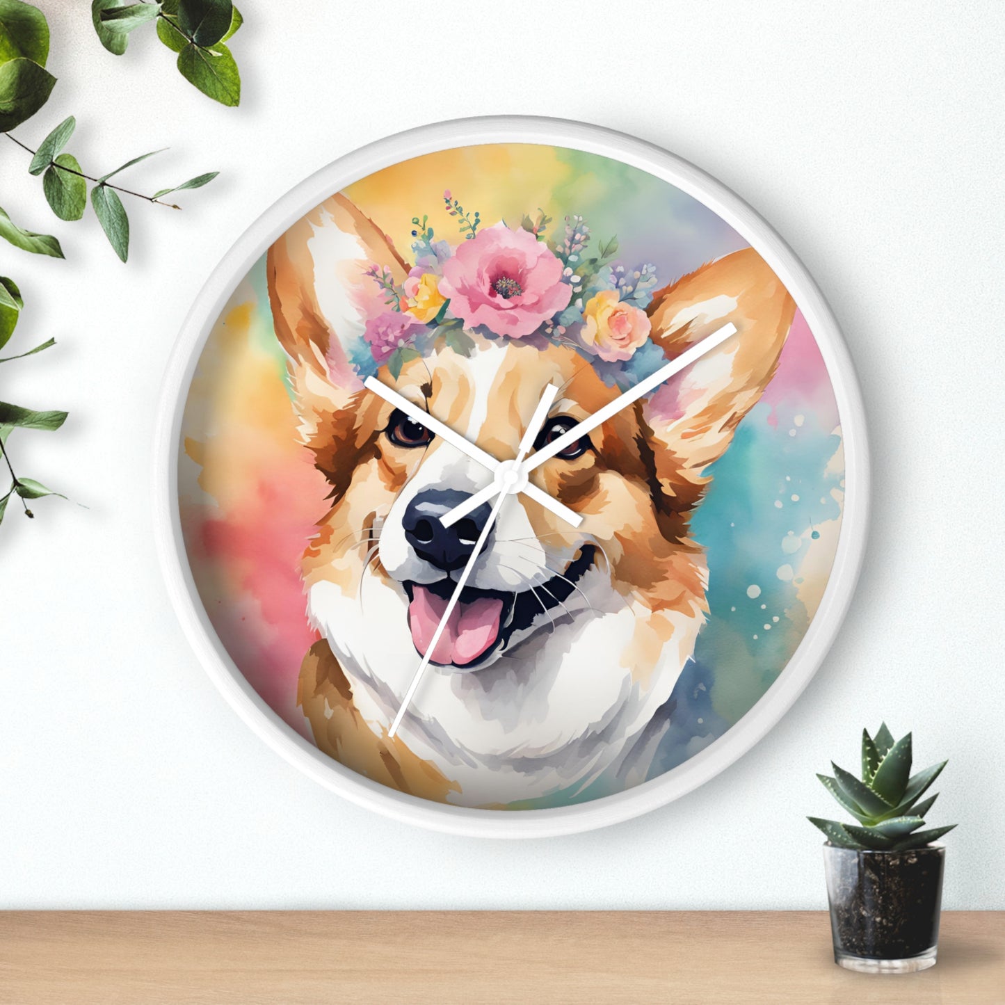 Corgi 01 Dog Wall Clock