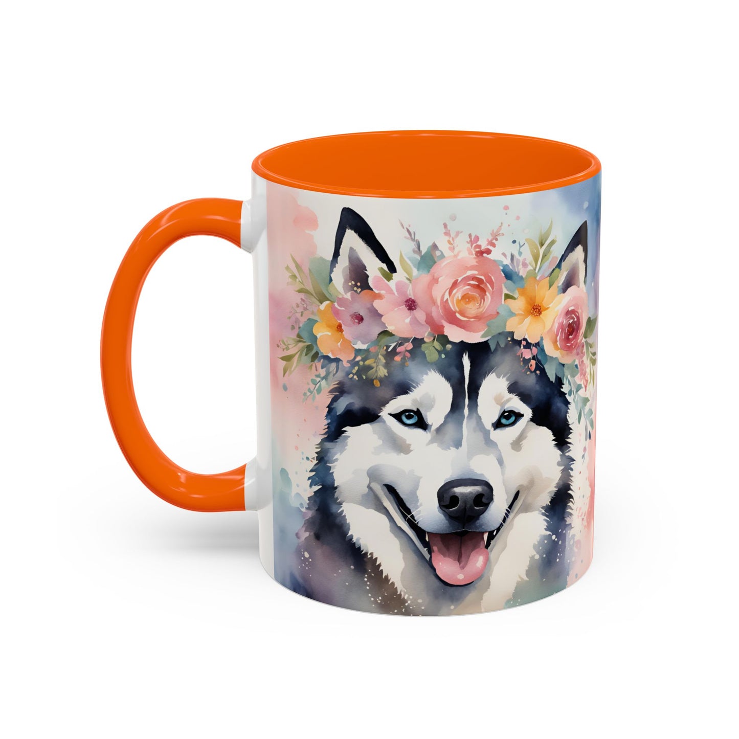 Husky 03 Accent Coffee Mug - Dog Lover Gift