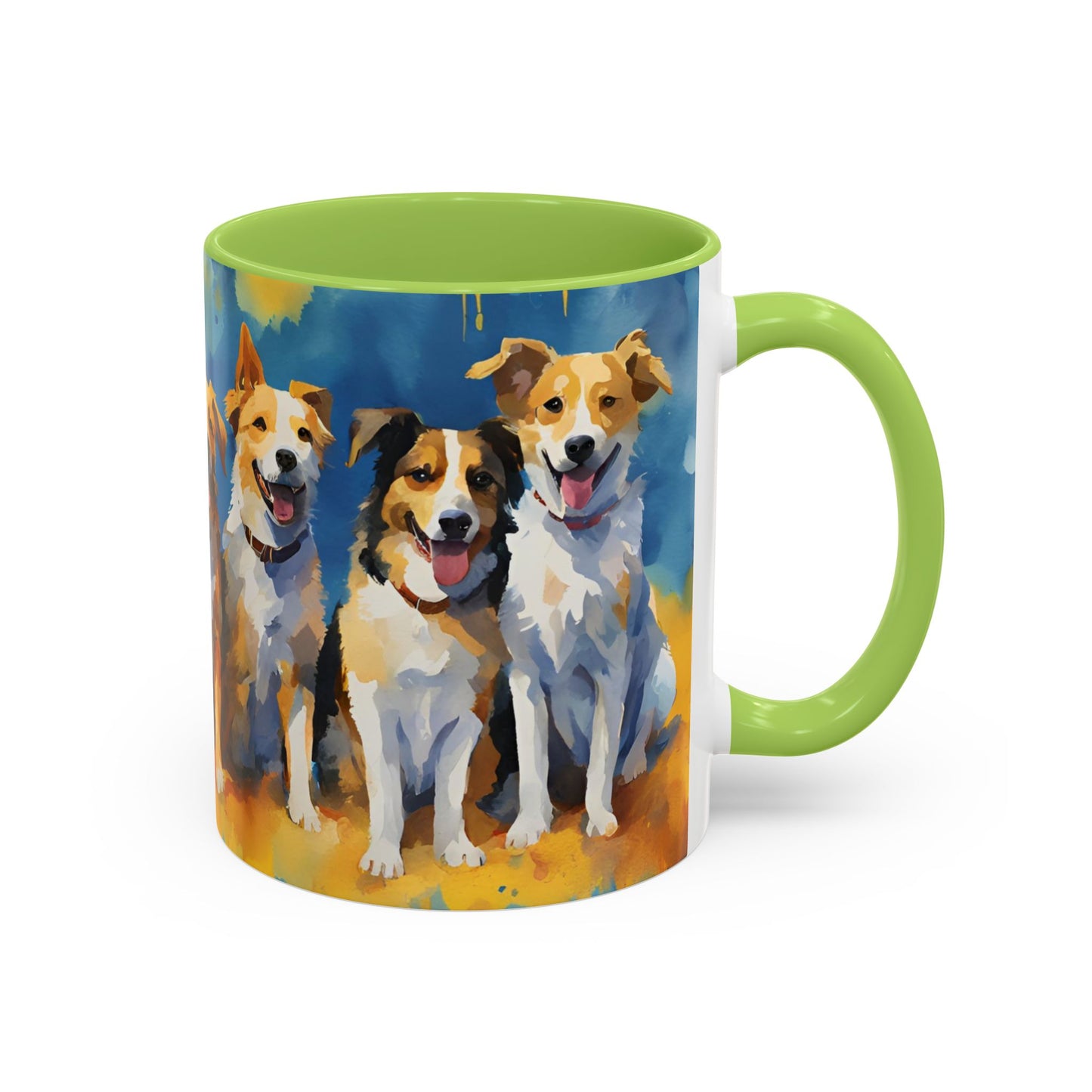 Multicolored Doggies 01 Accent Mug 11oz