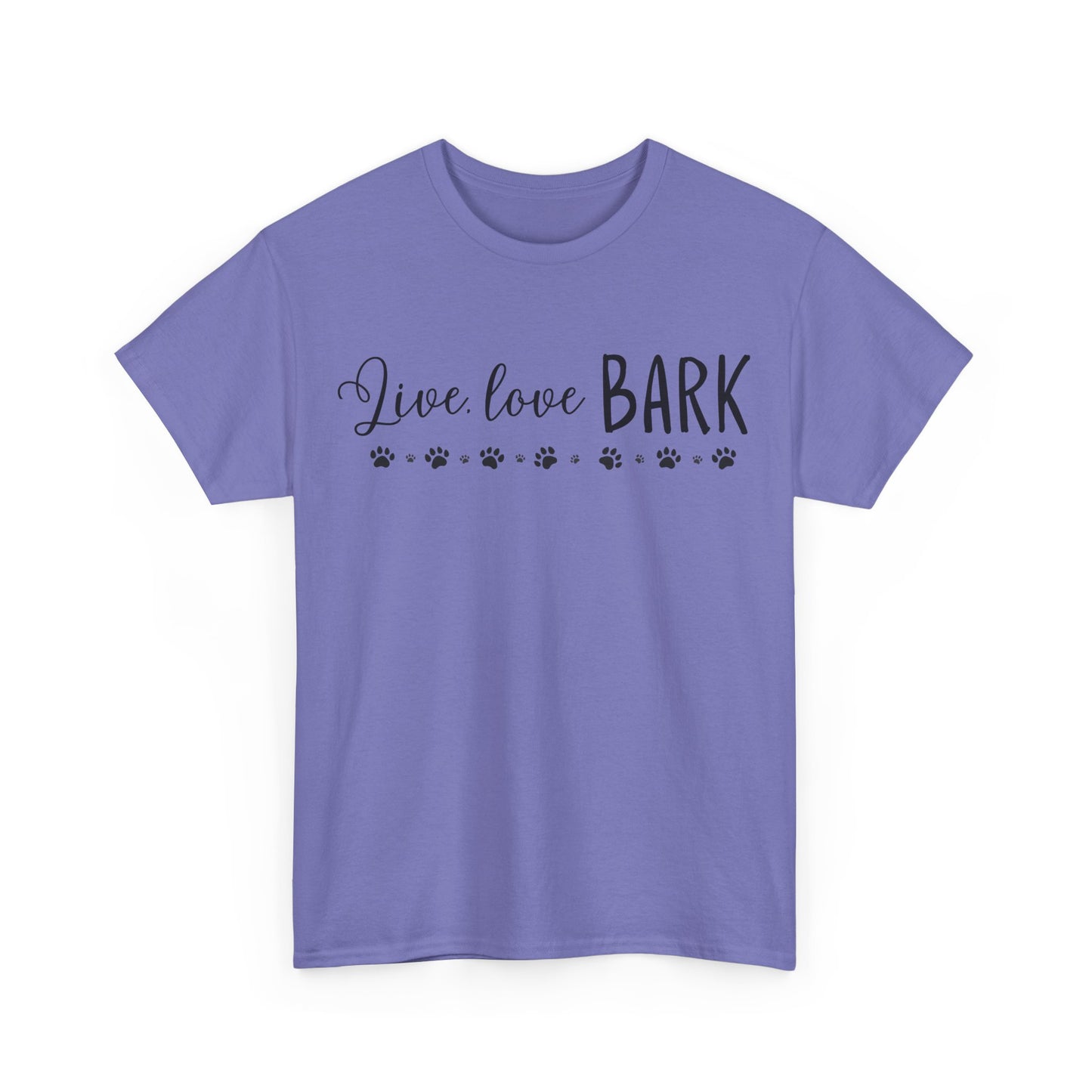 Live, love, BARK Unisex Heavy Cotton Tee