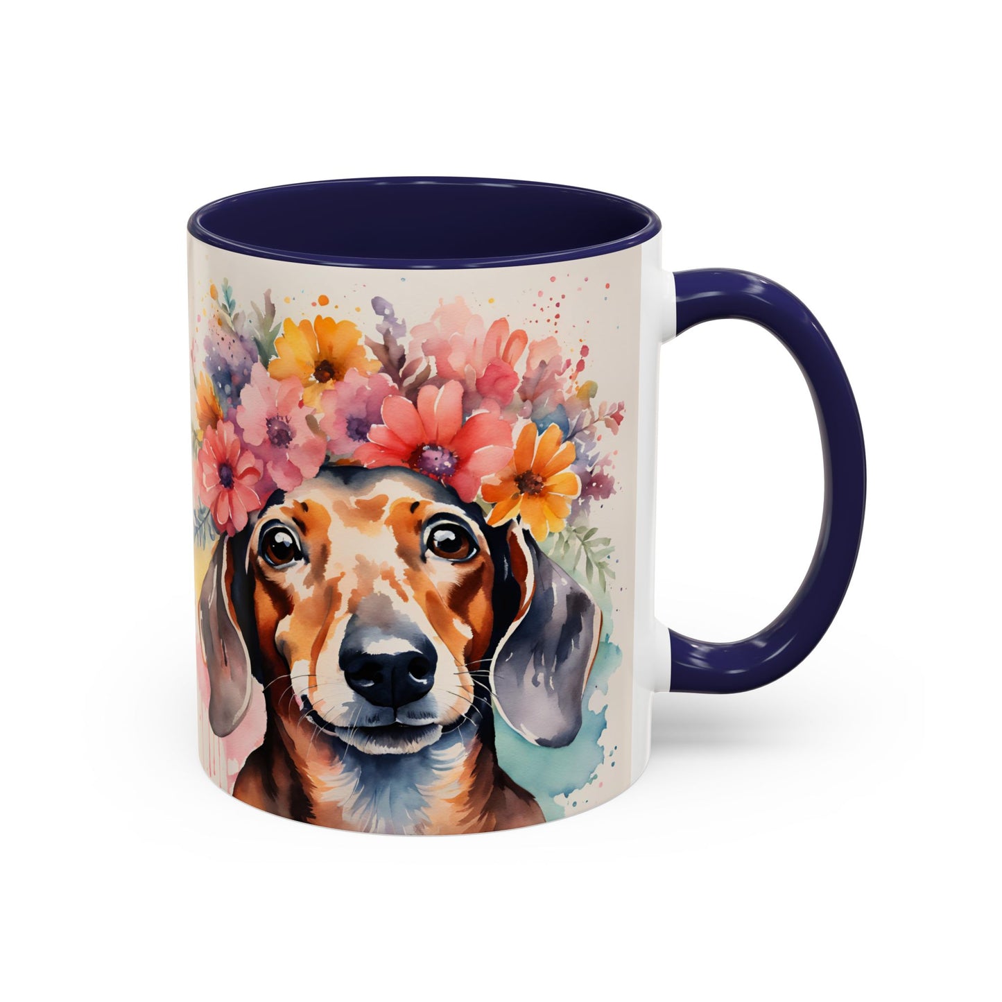 Dachshund 01 Accent Coffee Mug - Dog Lover Gift