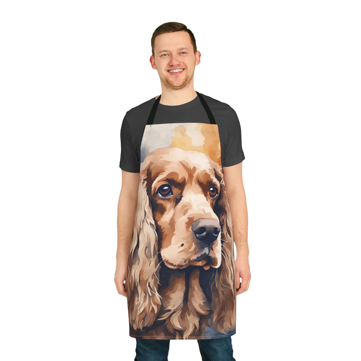 Apricot Cocker Spaniel Adult Apron (AOP)