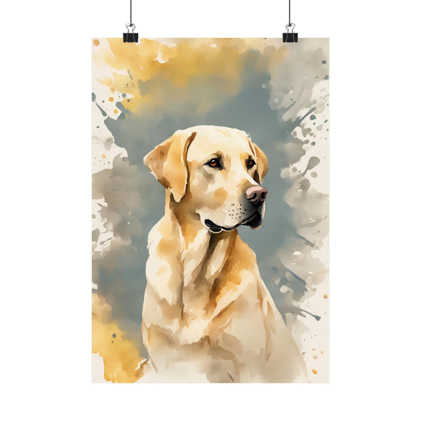 Dogs Golden Labrador 02 Matte Vertical Poster