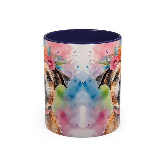 Border Terrier 04 Accent Coffee Mug - Dog Lover Gift