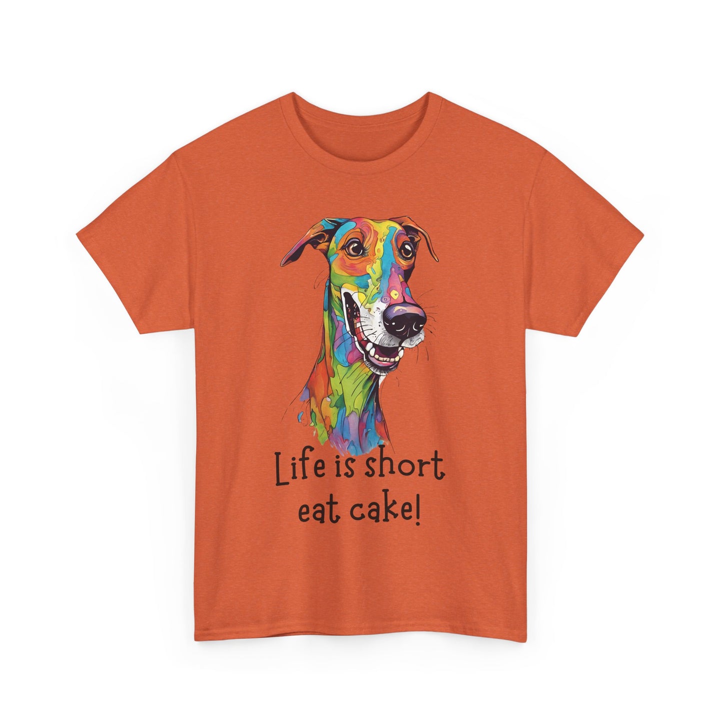 Life Is Short, Eat Cake! Unisex Heavy Cotton Tee
