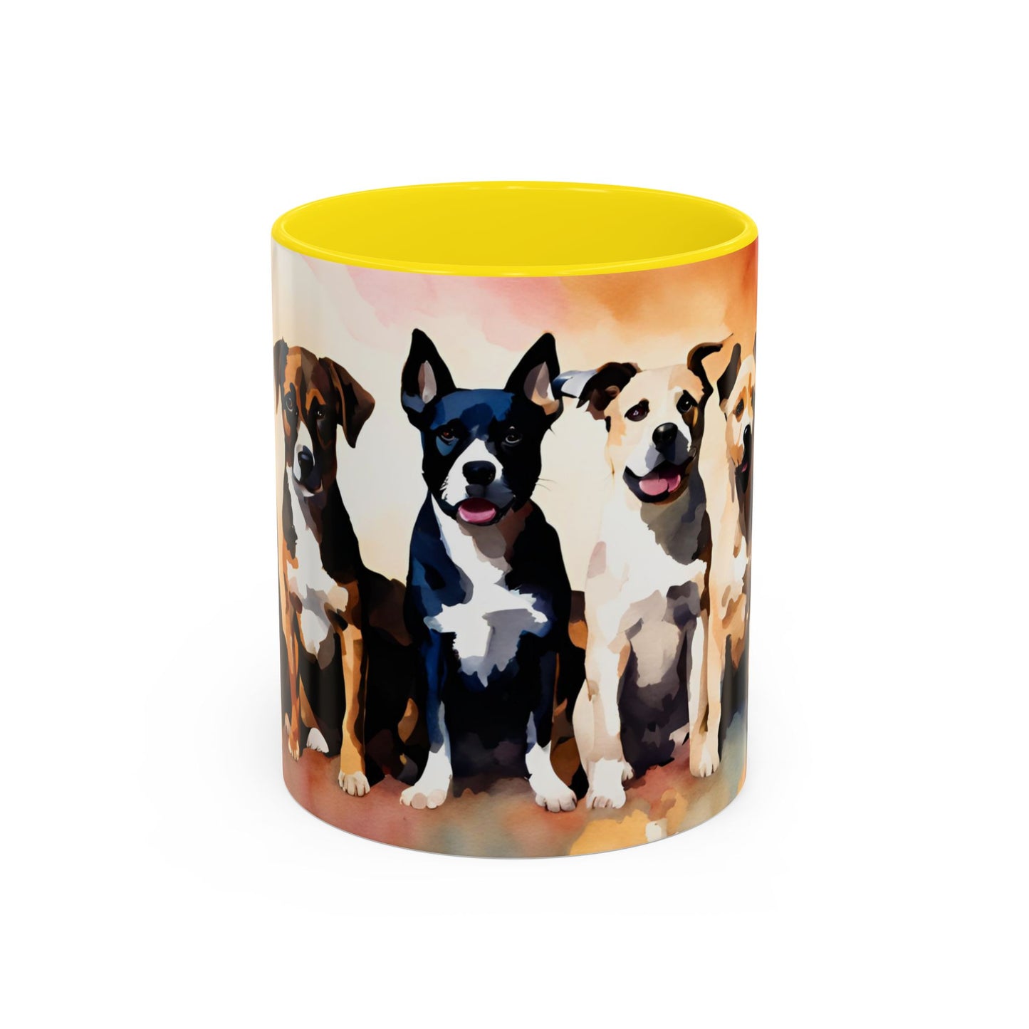 Multicoloured Doggies 04 Accent Mug 11oz