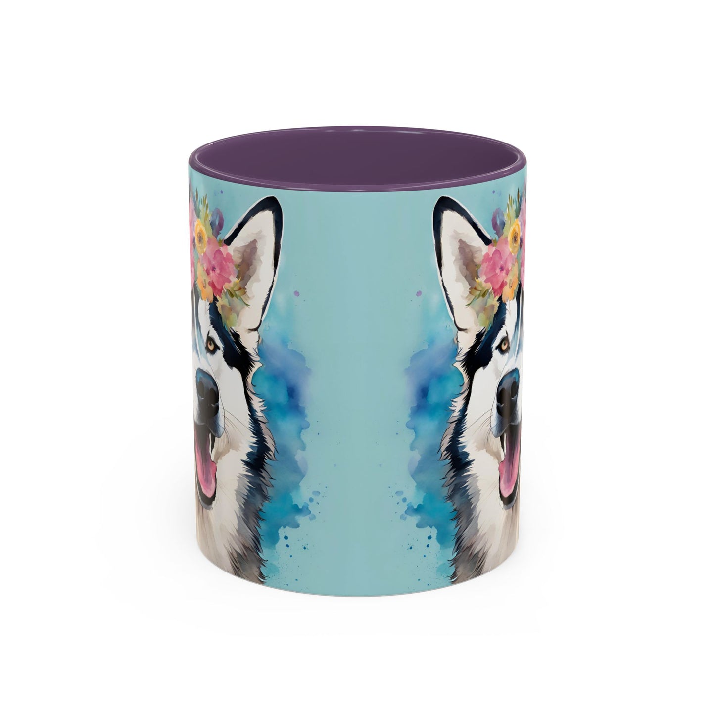 Husky 02 Accent Coffee Mug - Dog Lover Gift