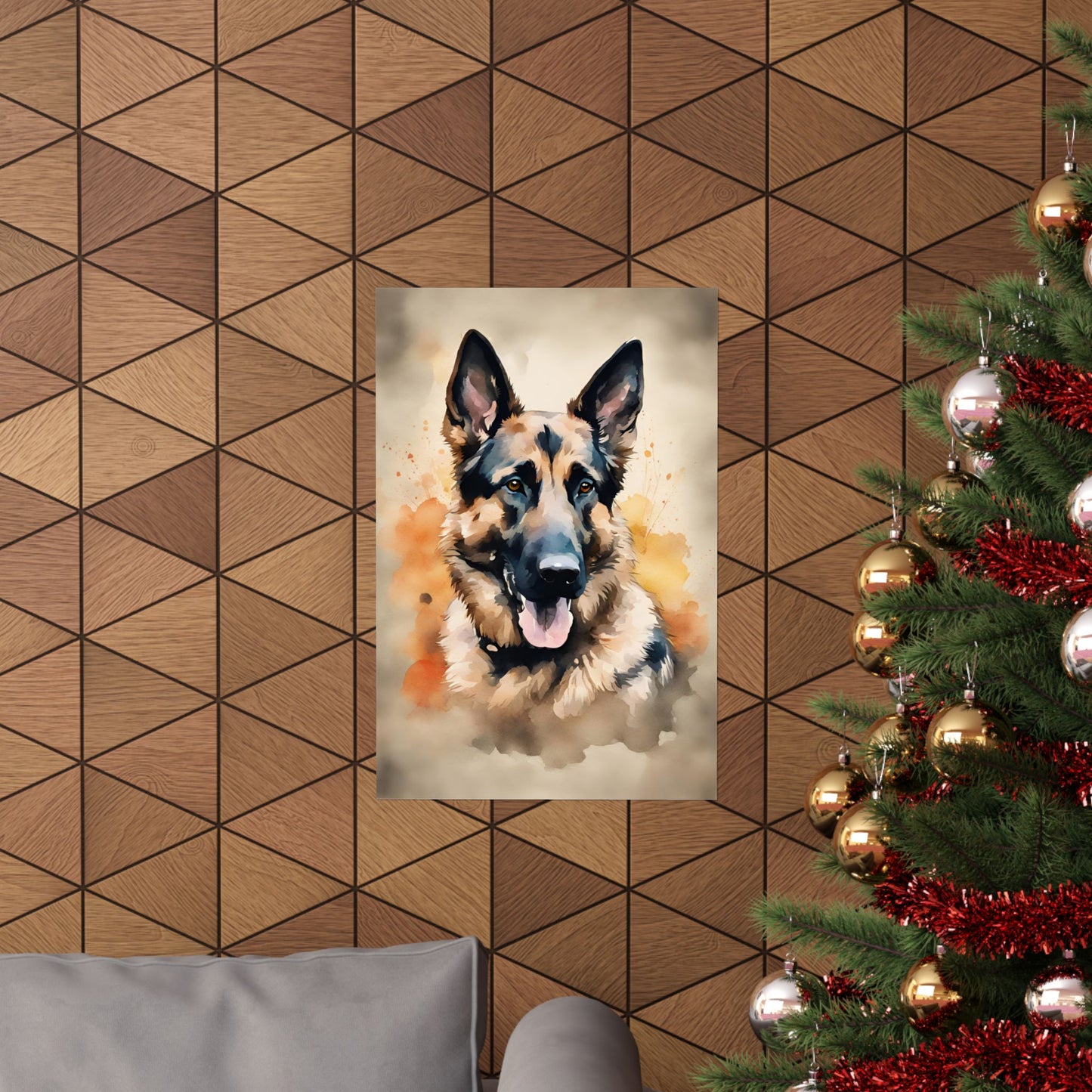 Dogs German Shepherd 01 Matte Vertical Poster