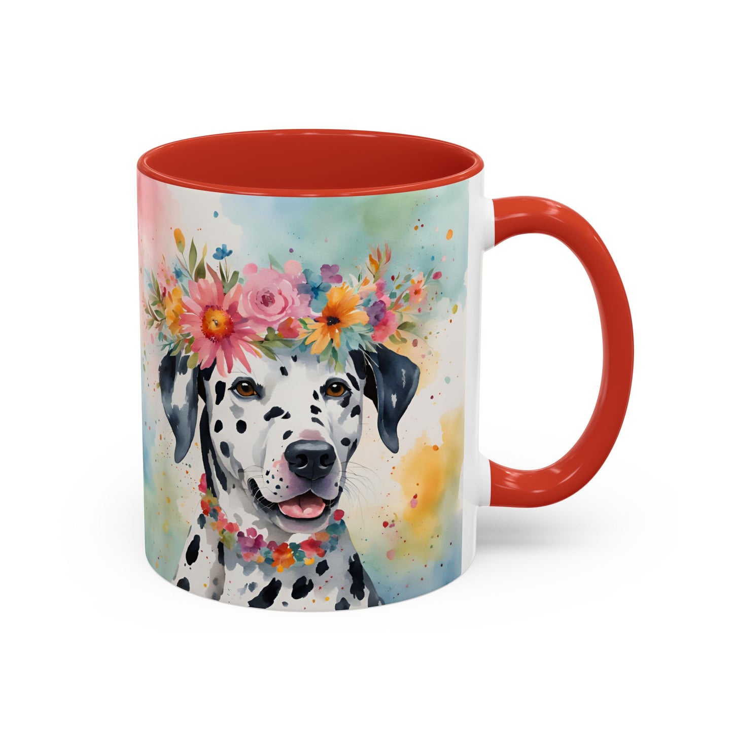 Dalmatian 02 Accent Coffee Mug - Dog Lover Gift