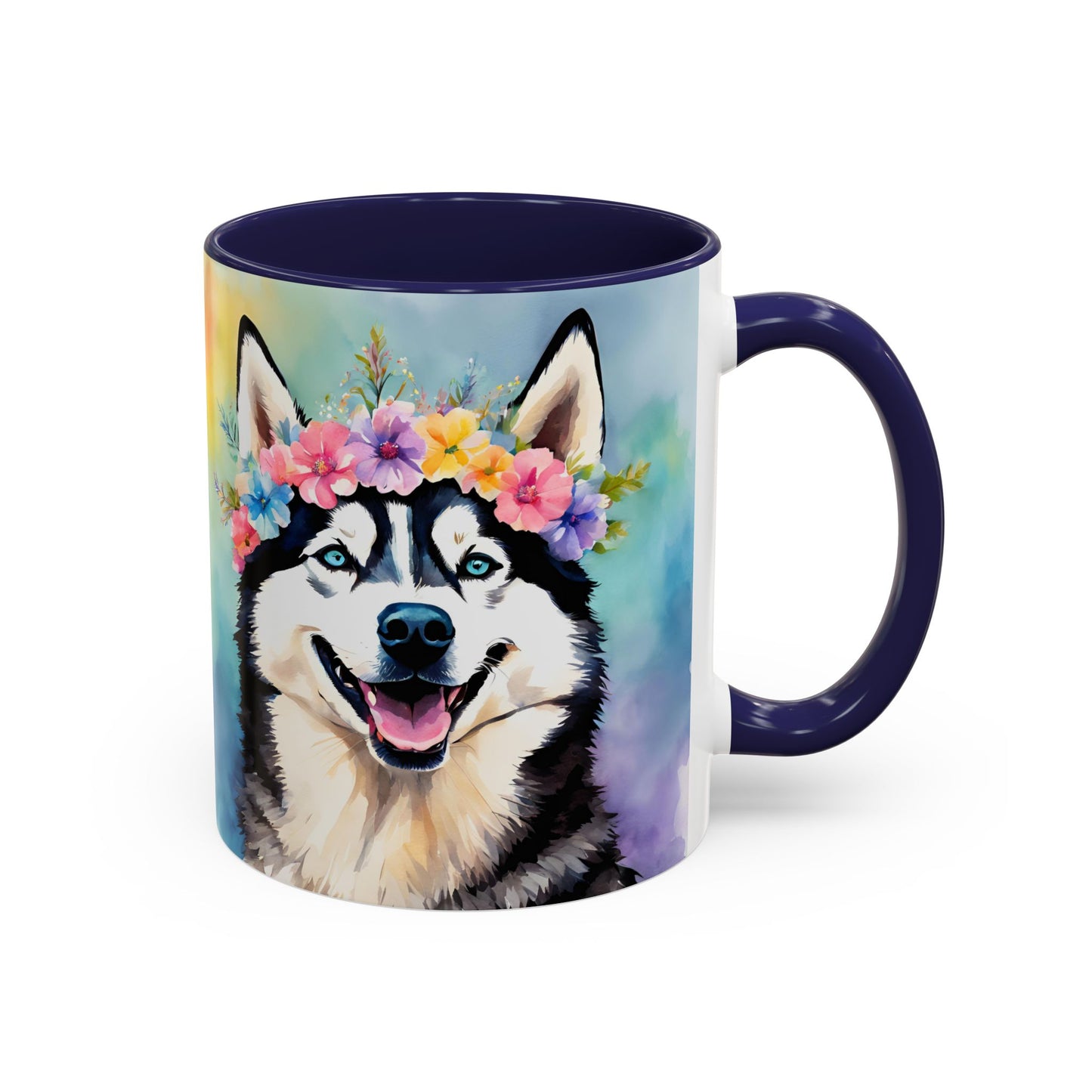 Husky 01 Accent Coffee Mug - Dog Lover Gift