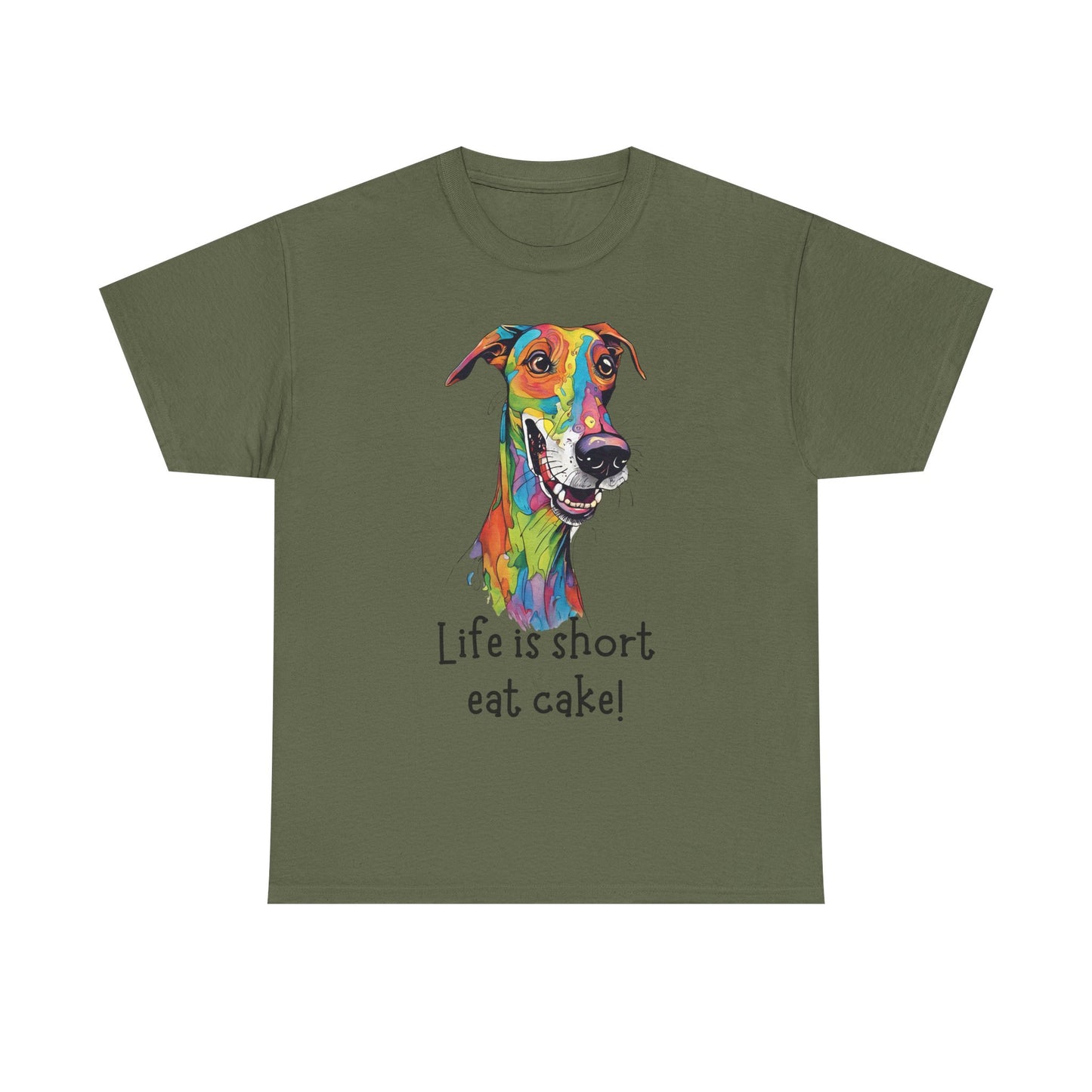 Life Is Short, Eat Cake! Unisex Heavy Cotton Tee