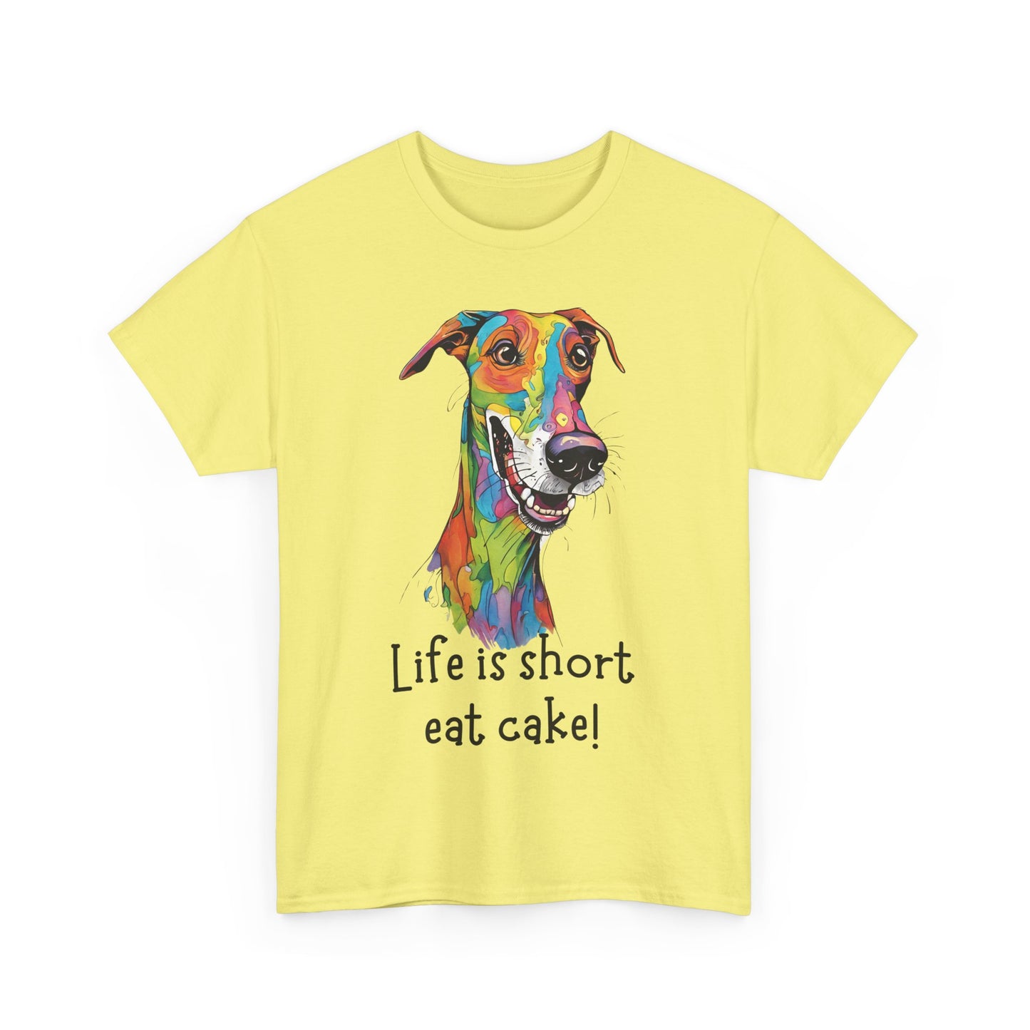 Life Is Short, Eat Cake! Unisex Heavy Cotton Tee