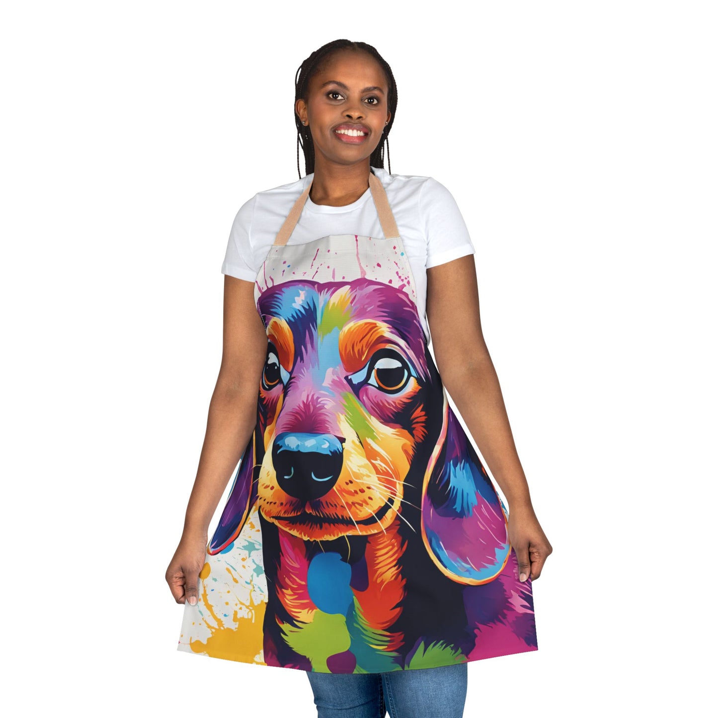 Multi dachshund Adult Apron (AOP)