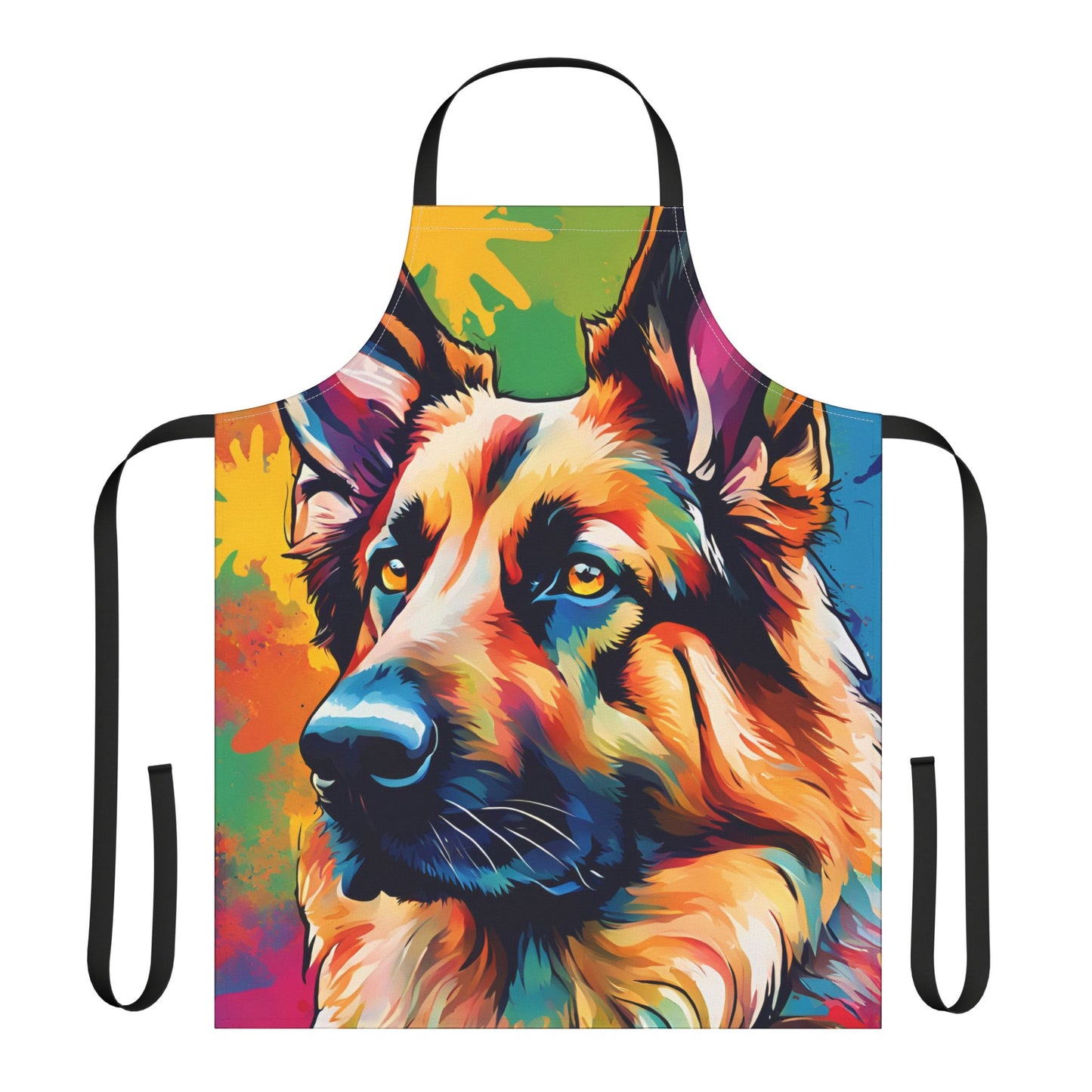 Multicoloured German Shepherd Adult Apron (AOP)