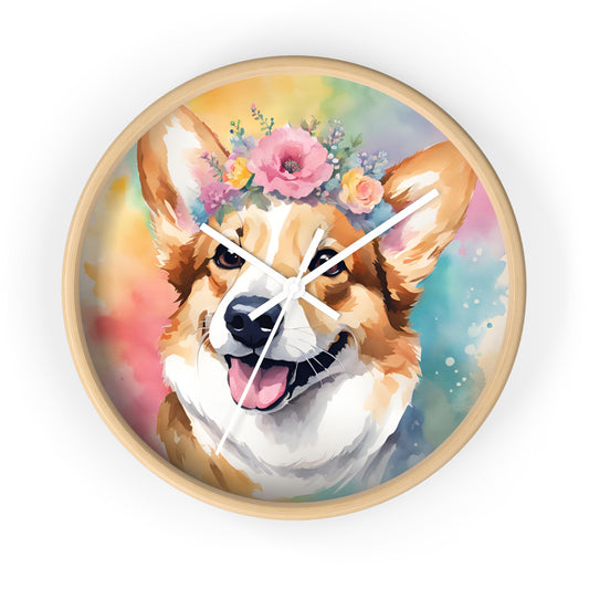 Corgi 01 Dog Wall Clock