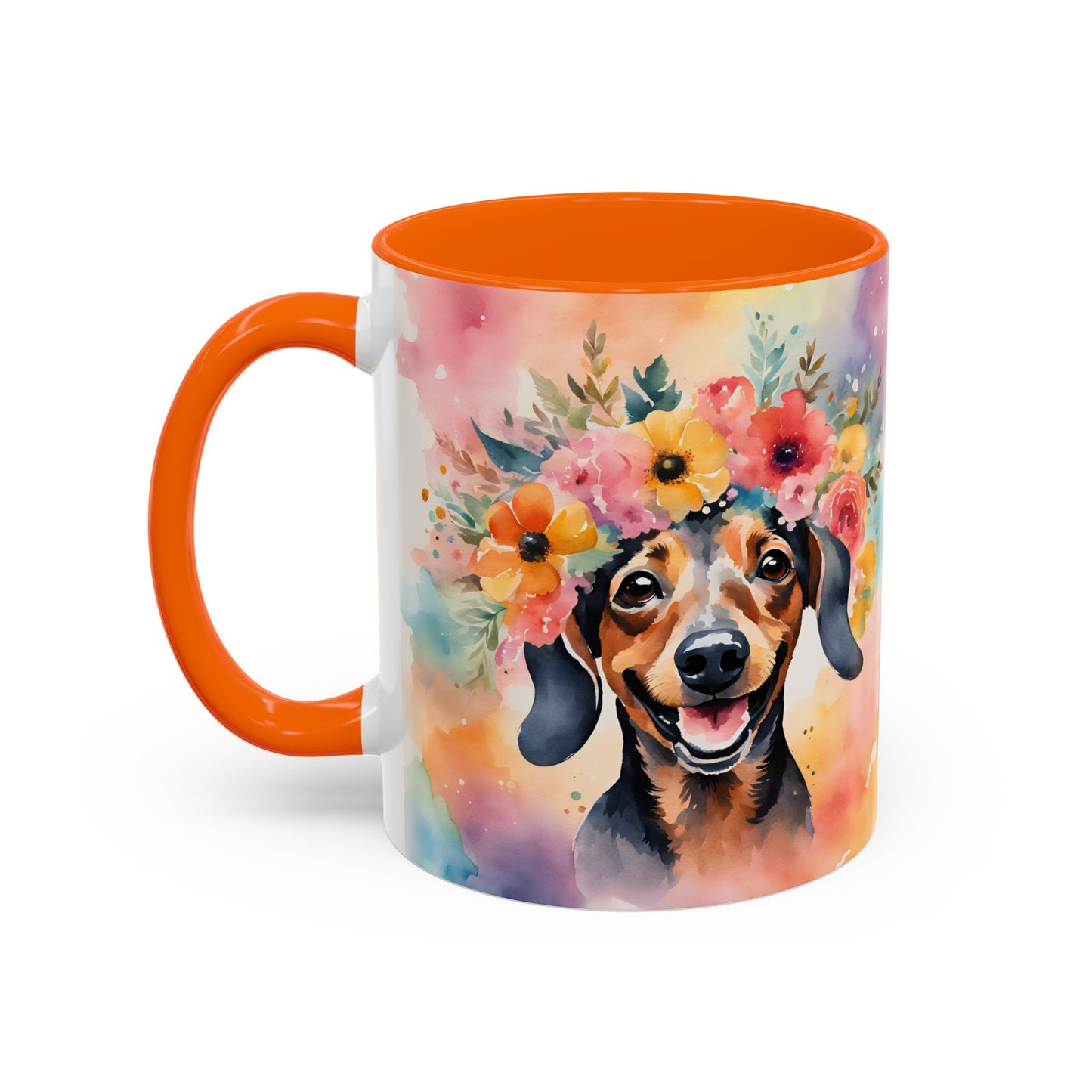 Dachshund 02 Accent Coffee Mug - Dog Lover Gift