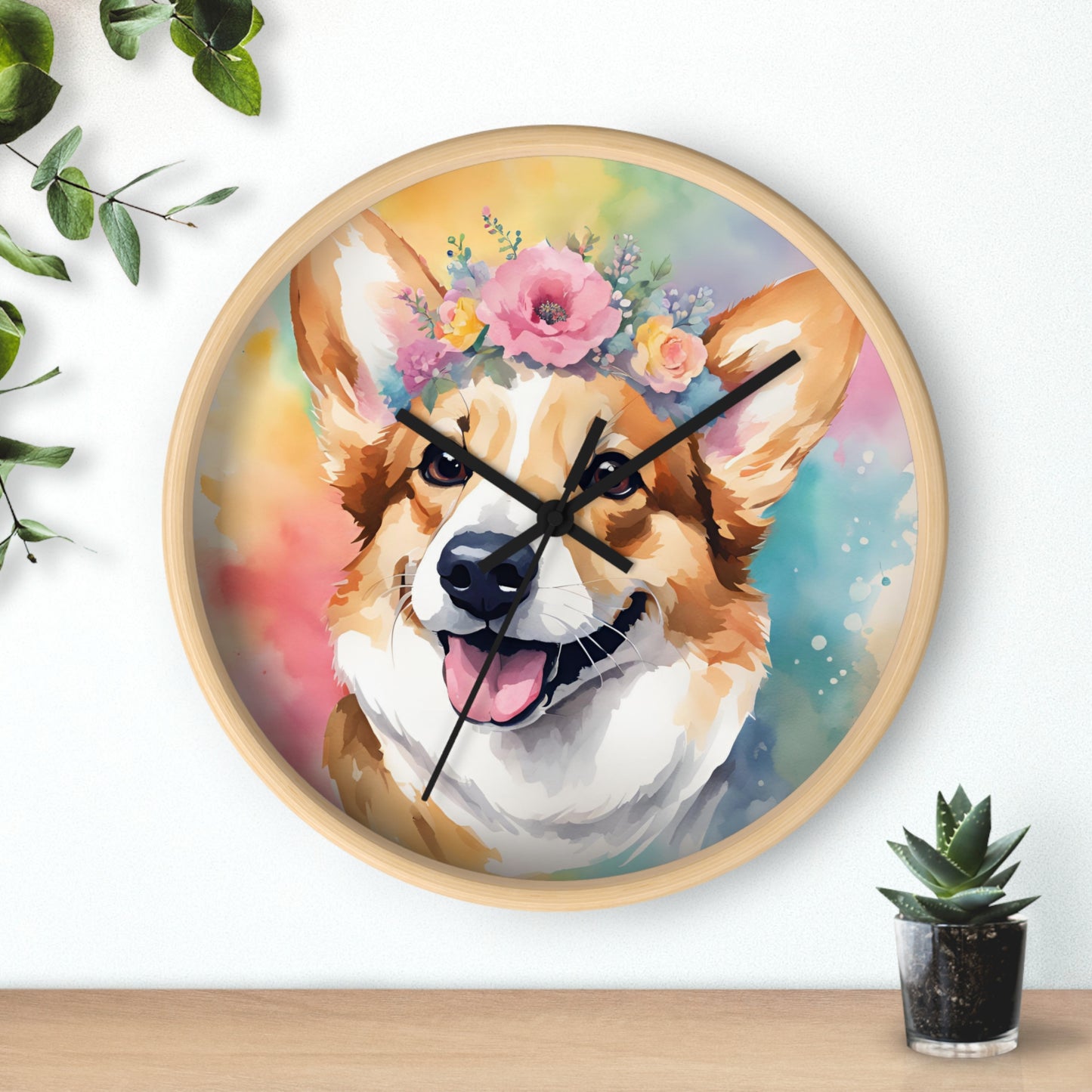Corgi 01 Dog Wall Clock