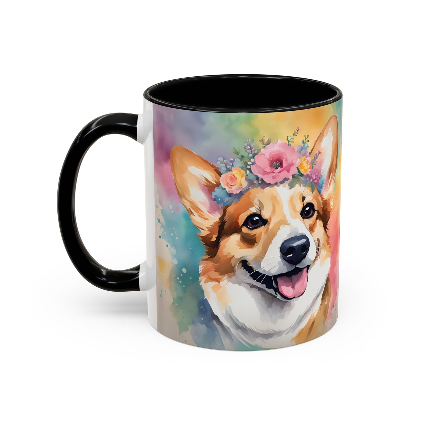 Corgi 02 Accent Coffee Mug - Dog Lover Gift