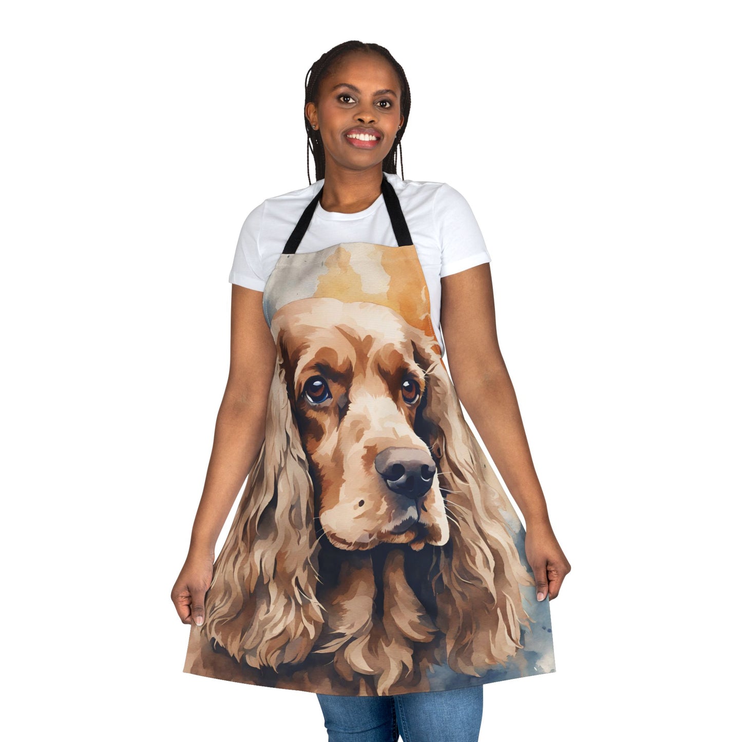 Apricot Cocker Spaniel Adult Apron (AOP)