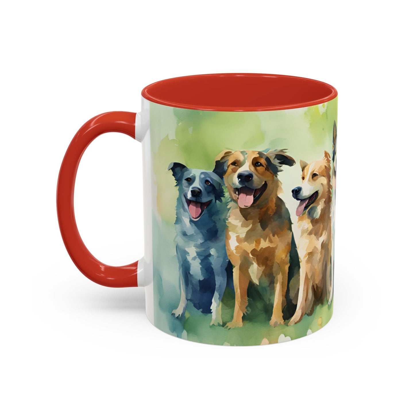 Multicoloured Doggies 10 Accent Mug 11oz
