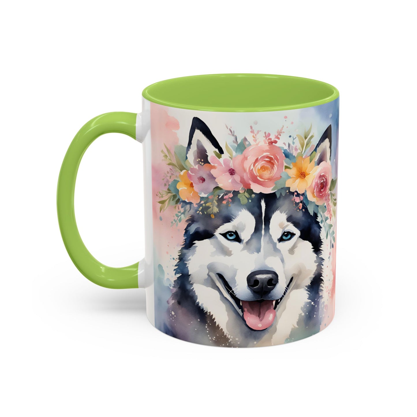 Husky 03 Accent Coffee Mug - Dog Lover Gift
