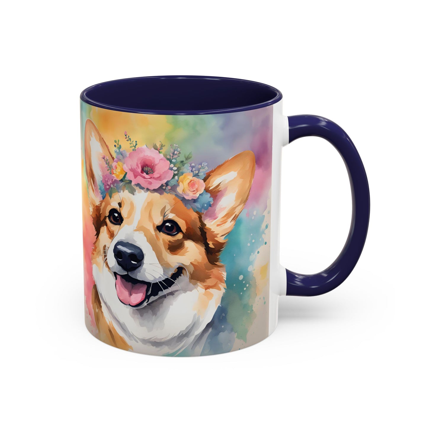 Corgi 02 Accent Coffee Mug - Dog Lover Gift