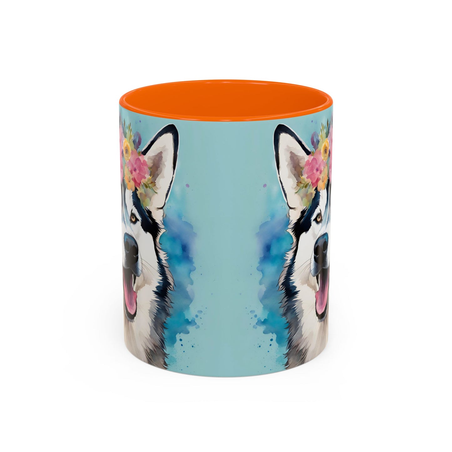 Husky 02 Accent Coffee Mug - Dog Lover Gift