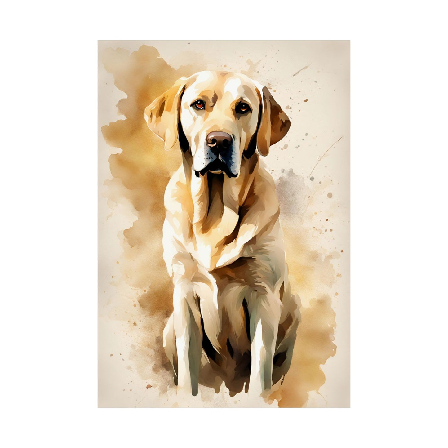 Dogs Golden Labrador 01 Matte Vertical Poster
