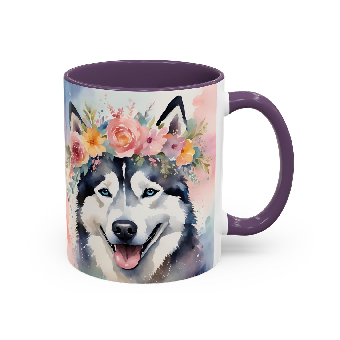 Husky 03 Accent Coffee Mug - Dog Lover Gift