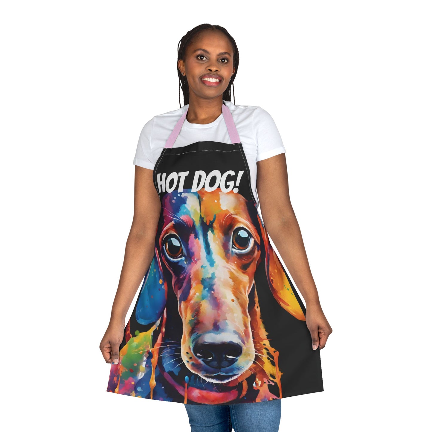 Multicoloured Hot Dog Weiner Adult Apron (AOP)