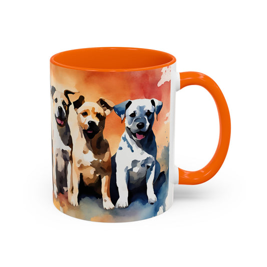 Multicoloured Doggies 04 Accent Mug 11oz
