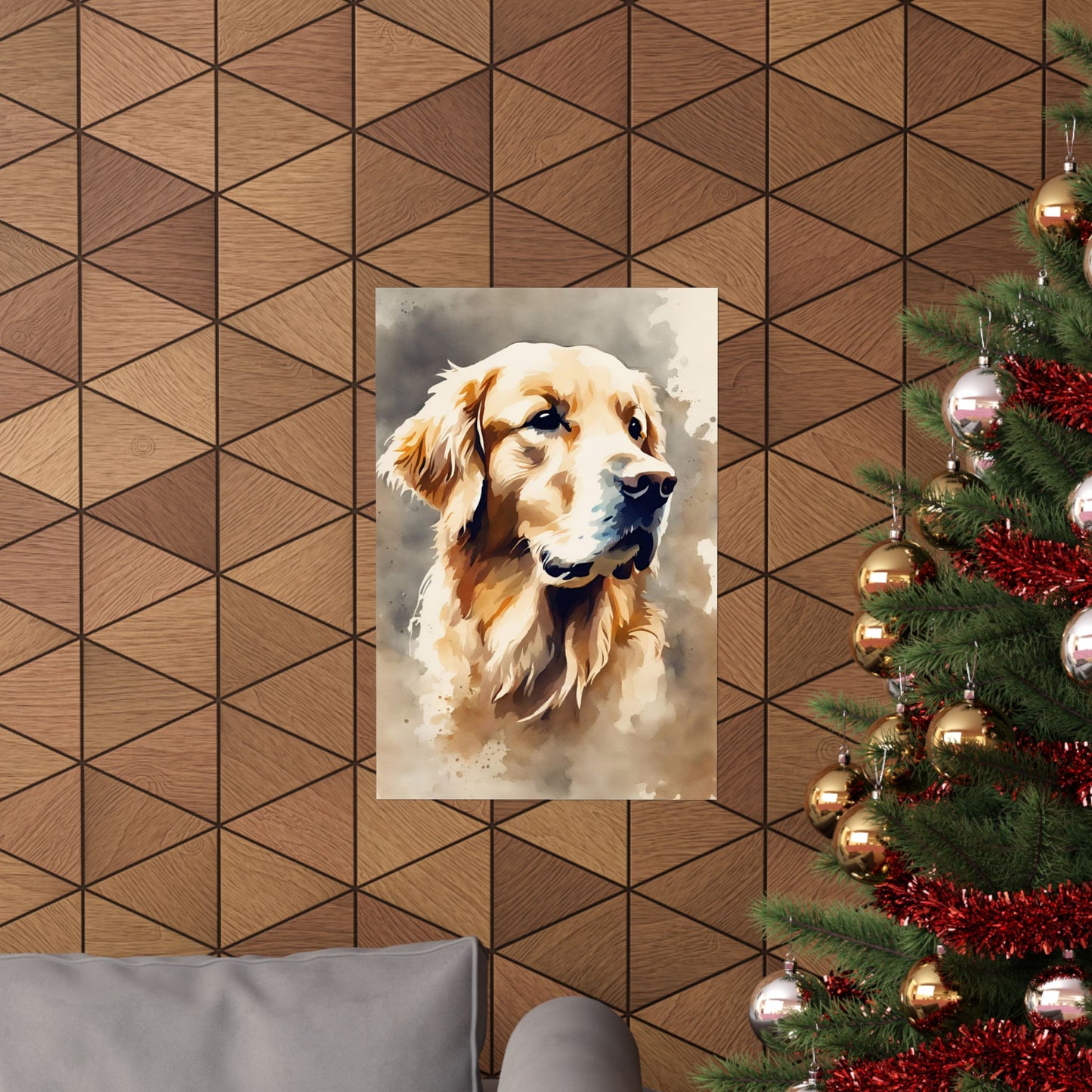 Dogs Golden Retriever 02 Matte Vertical Poster