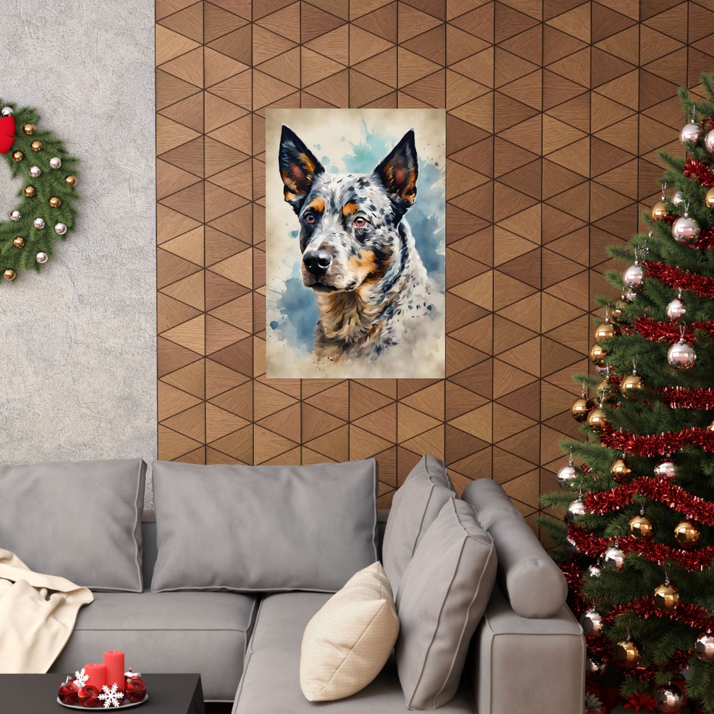 Dogs Australian Blue Heeler 01 Matte Vertical Poster
