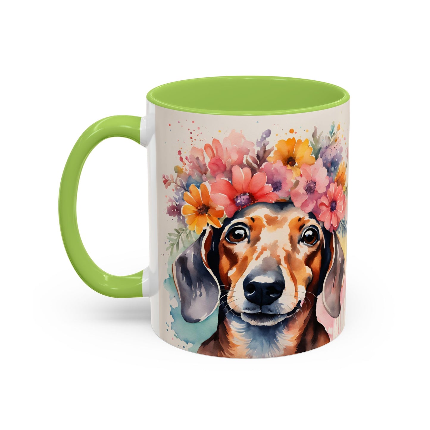 Dachshund 01 Accent Coffee Mug - Dog Lover Gift