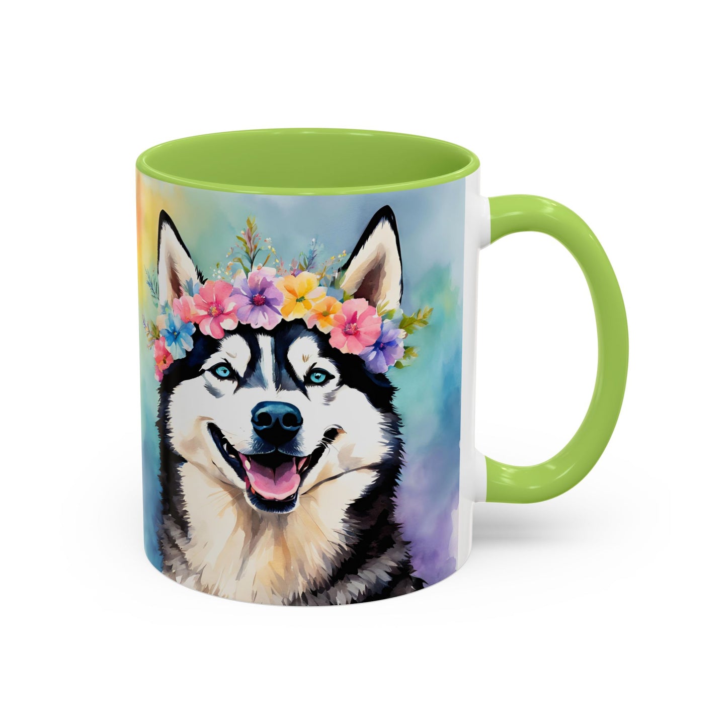 Husky 01 Accent Coffee Mug - Dog Lover Gift