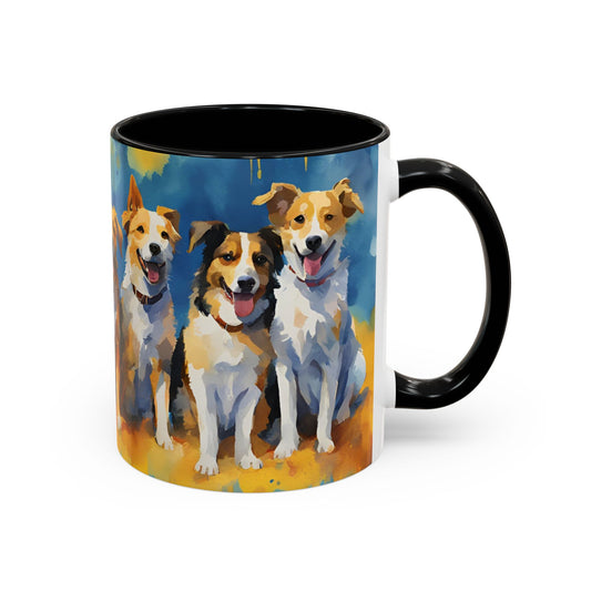 Multicolored Doggies 01 Accent Mug 11oz