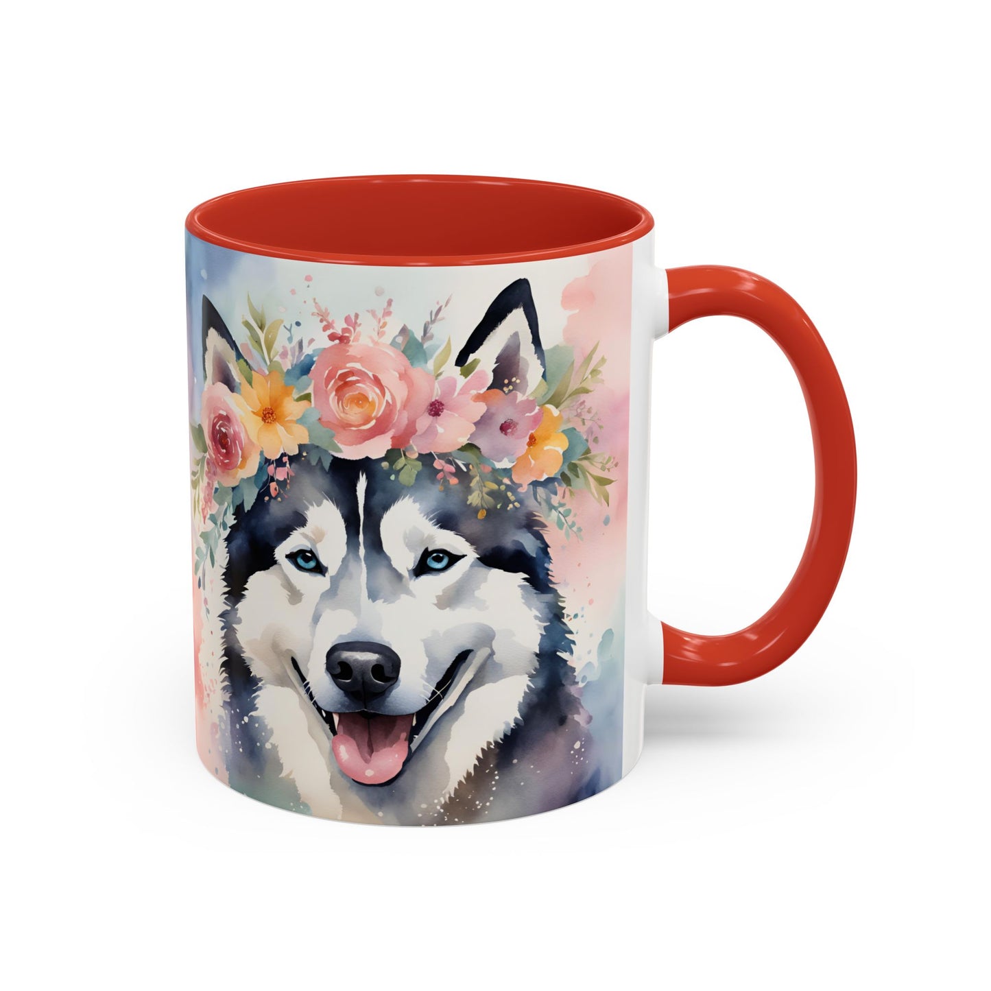 Husky 03 Accent Coffee Mug - Dog Lover Gift
