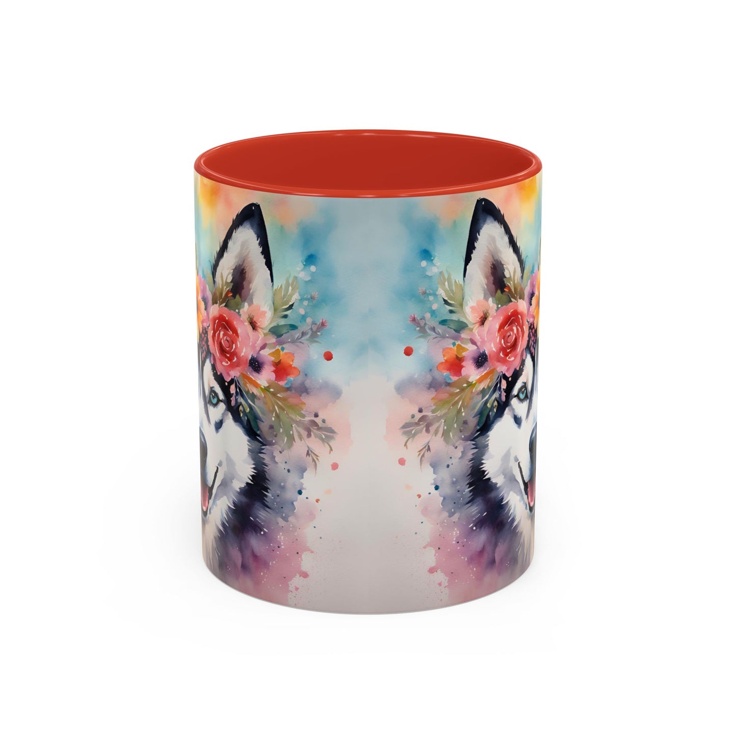 Husky 04 Accent Coffee Mug - Dog Lover Gift